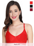 Solid Non Padded Bra (Pack Of 3)