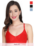 Solid Non Padded Bra (Pack Of 3)