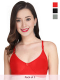 Solid Non Padded Bra (Pack Of 3)