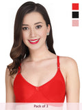 Solid Non Padded Bra (Pack Of 3)