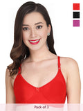 Solid Non Padded Bra (Pack Of 3)