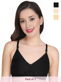 Solid Non Padded Bra (Pack Of 3)