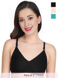 Solid Non Padded Bra (Pack Of 3)