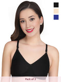 Solid Padded Bra (Pack Of 3)