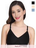 Solid Non Padded Bra (Pack Of 3)