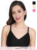 Solid Non Padded Bra (Pack Of 3)