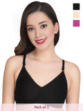 Solid Padded Bra (Pack Of 3)