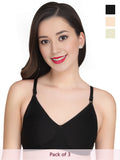 Solid Padded Bra (Pack Of 3)