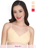 Solid Non Padded Bra (Pack Of 3)
