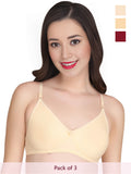 Solid Non Padded Bra (Pack Of 3)