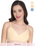 Solid Non Padded Bra (Pack Of 3)