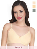 Solid Non Padded Bra (Pack Of 3)