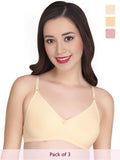 Solid Non Padded Bra (Pack Of 3)