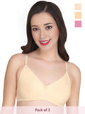 Solid Non Padded Bra (Pack Of 3)