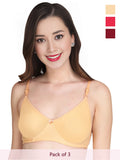 Solid Padded Bra (Pack Of 3)