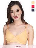 Solid Padded Bra (Pack Of 3)