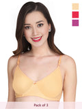 Solid Padded Bra (Pack Of 3)
