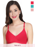 Solid Non Padded Bra (Pack Of 3)