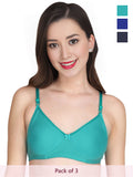 Solid Non Padded Bra (Pack Of 3)