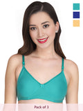 Solid Non Padded Bra (Pack Of 3)
