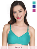Solid Non Padded Bra (Pack Of 3)