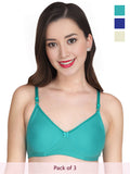 Solid Non Padded Bra (Pack Of 3)