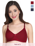 Solid Non Padded Bra (Pack Of 3)
