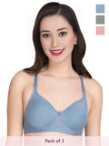 Solid Non Padded Bra (Pack Of 3)