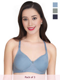 Solid Padded Bra (Pack Of 3)