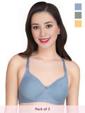 Solid Non Padded Bra (Pack Of 3)
