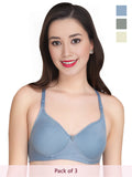 Solid Padded Bra (Pack Of 3)