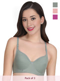 Solid Non Padded Bra (Pack Of 3)