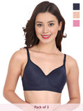 Solid Non Padded Bra (Pack Of 3)