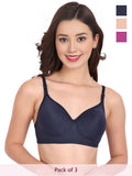 Solid Non Padded Bra (Pack Of 3)