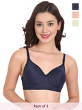 Solid Non Padded Bra (Pack Of 3)
