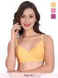 Solid Non Padded Bra (Pack Of 3)