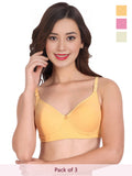 Solid Non Padded Bra (Pack Of 3)