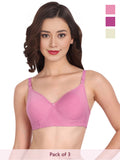 Solid Padded Bra (Pack Of 3)