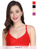 Solid Non Padded Bra (Pack Of 4)