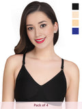 Solid Non Padded Bra (Pack Of 4)