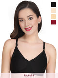 Solid Non Padded Bra (Pack Of 4)