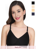 Solid Non Padded Bra (Pack Of 4)