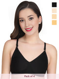 Solid Non Padded Bra (Pack Of 4)