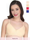 Solid Non Padded Bra (Pack Of 4)
