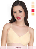 Solid Non Padded Bra (Pack Of 4)