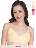 Solid Padded Bra (Pack Of 4)