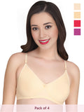 Solid Non Padded Bra (Pack Of 4)