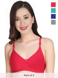 Solid Padded Bra (Pack Of 4)