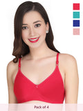 Solid Non Padded Bra (Pack Of 4)