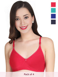 Solid Non Padded Bra (Pack Of 4)